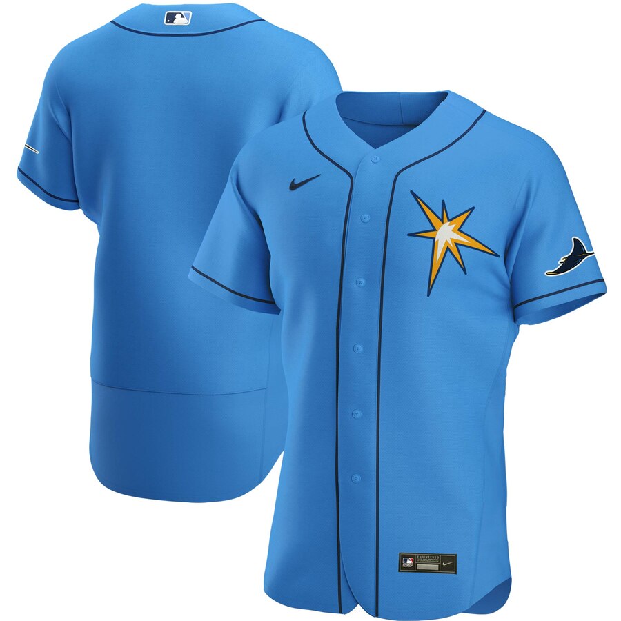 Tampa Bay Rays Men Nike Light Blue Alternate 2020 Authentic Team MLB Jersey